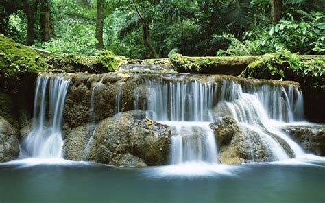 Tropical Waterfall Thailand Desktop Hd Wallpapers 2560x1600