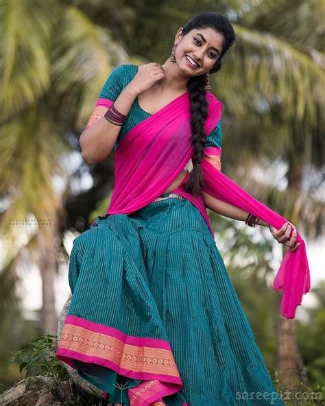 Kannada Actress Priyanka Kumar Hot Photos In Half Saree Sitting Poses In 2021 Beautiful Thai