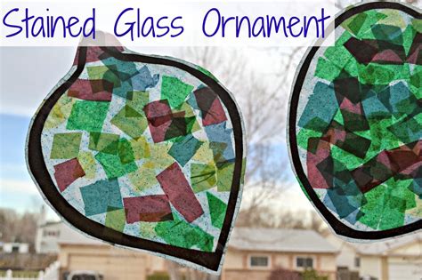 Simple art deco stained glass patterns suitable combine simple art. Stained Glass Ornament - Preschool Christmas Craft Idea ...
