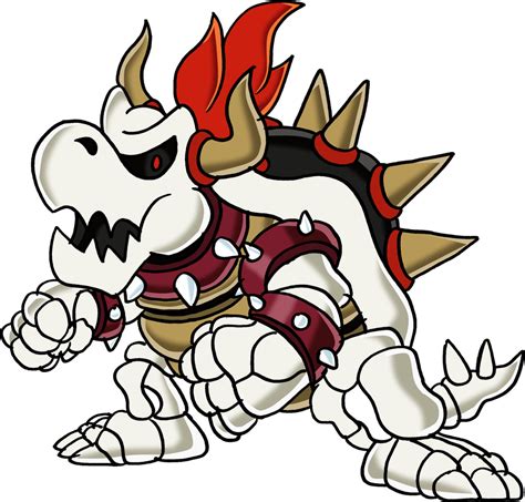 How To Draw Dry Bones Bowser Drawing Easy