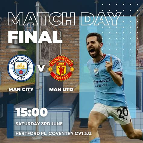 Manchester City Vs Manchester United 3pm Kick Off Sky Blue Tavern