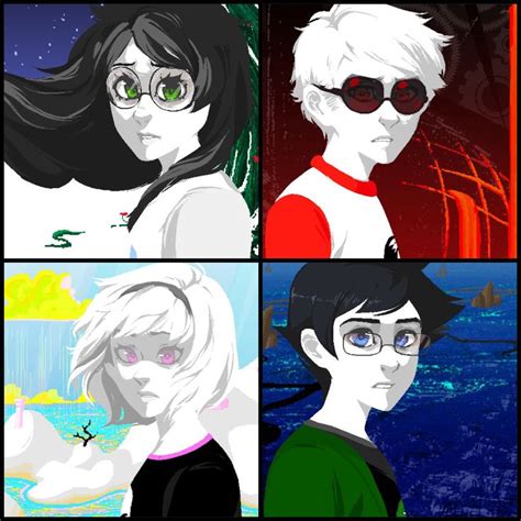 Dave Strider John Egbert Jade Harley Rose Lalonde Homestuck Cute