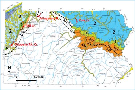 Map Of The Extent And Age Of Glacial Deposits In Pennsylvania The