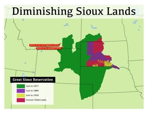 Reduction Of The Great Sioux Reservation Map Greatful Sioux