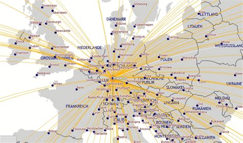 Lufthansa Destinations Map