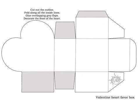Heart Box Template By Disdaindespair On Deviantart Box Template