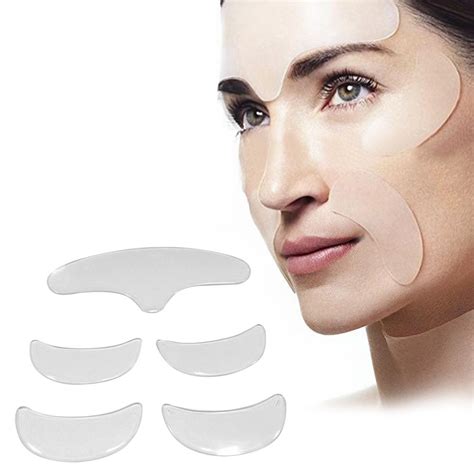 Silicone Anti Wrinkle Face Sticker Forehead Sticker 5 Piece Set