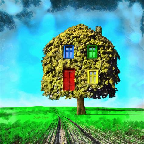 Hometree Painting By Leonardo Digenio Fine Art America