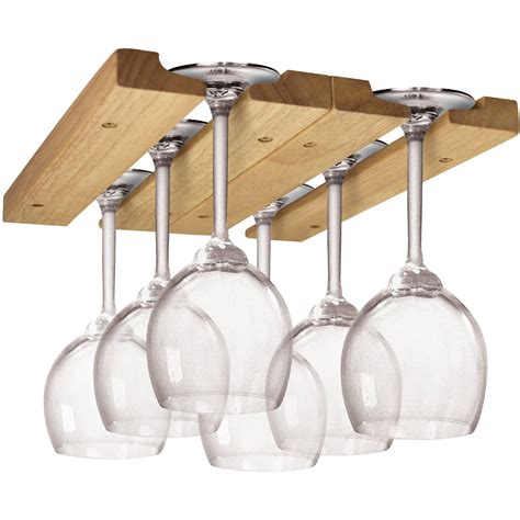 Glass clips, clamps, and holders are critical to keeping glass infills solid and sturdy with the guardrails, while maintaining the stellar feel of the glass panels suspended in air, or surreally affixed. Wooden Wine Glass Rack in Wine Glass Racks