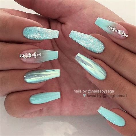 REPOST Light Turquoise Ombre Aurora Effect Crystals And