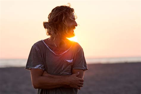 Portrait And Sunset At The Beach Stock Photo Download Image Now Istock
