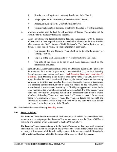 Sagemont Bylaws | Sagemont Church | Houston, Texas