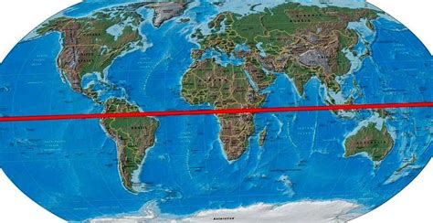 World Map Equator Line