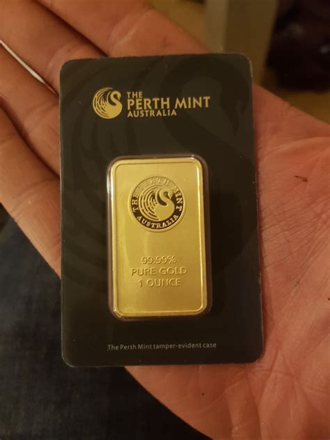 1oz Perth Mint Gold Bullion Bar 1 Ounce In Assay Sealed Jeweler