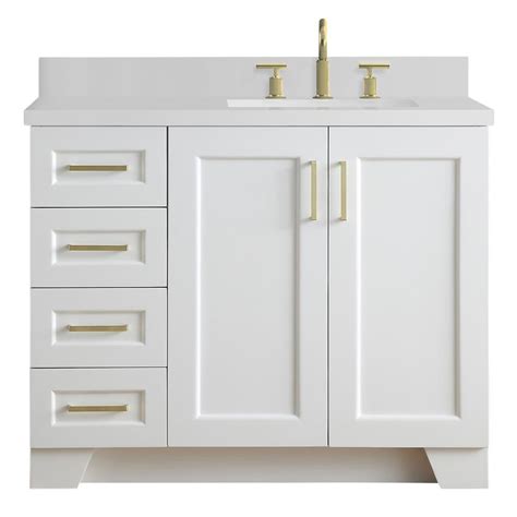 Bathroom vanity tops 43 x 22. Ariel Taylor 43 in. W x 22 in. D Bath Vanity in White with ...