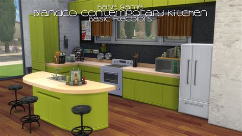 My Sims 4 Blog Blandco Contemporary Kitchen Recolors By Peachandherpan
