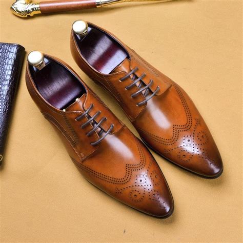 qyfcioufu italian men s shoes genuine leather luxury brand handmade oxford shoes office formal