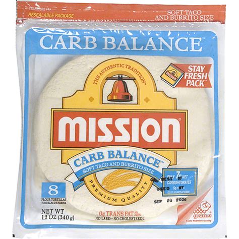Mission Carb Balance Flour Tortillas Soft Taco And Burrito Size