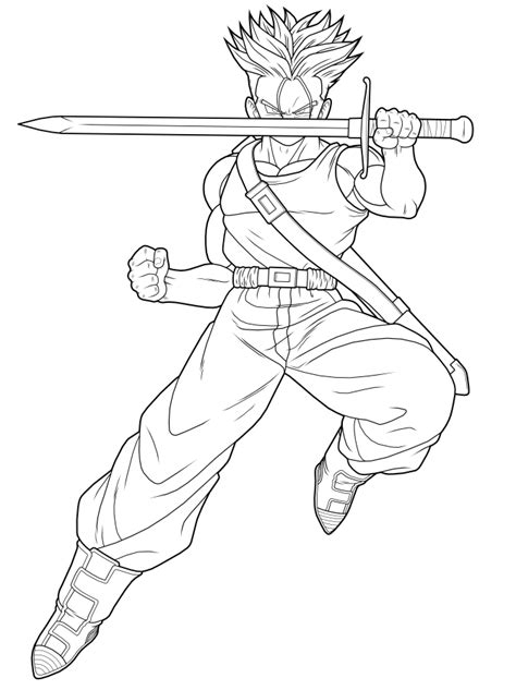 Jpg click the download button to view the full image of dragon ball z trunks coloring pages free, and download it to your computer. Ssj Kid Trunks - Free Coloring Pages