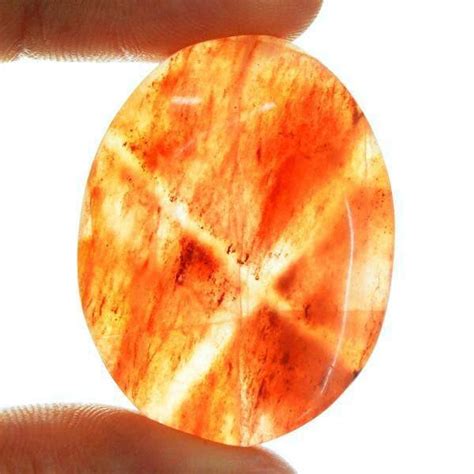 Gemsmore Natural Orange Onyx Worry Stone Untreated Gemstone