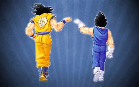 Wallpaper Anime Kuning Biru Bola Naga Son Goku Mainan Vegeta Pakaian Kostum