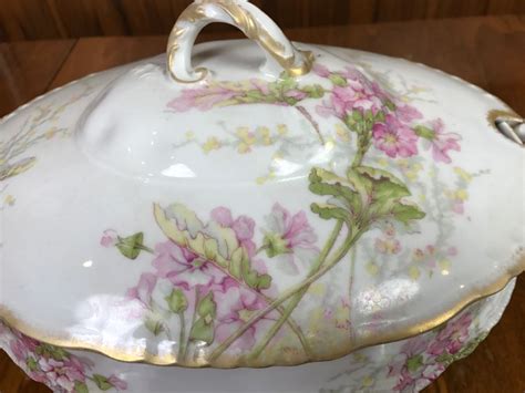 The edge of the rim is scalloped and accented in gold trim. JUST ADDED - Theodore Haviland Limoges France China Soup ...