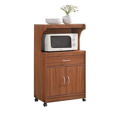Microwave Carts Brown Kitchen Islands And Carts At