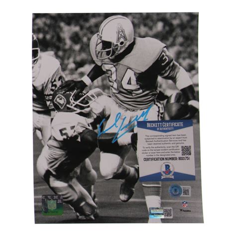 Earl Campbell Signed Oilers X Photo Beckett Pristine Auction