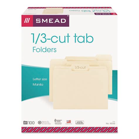 Manila File Folders 13 Cut Tabs Assorted Letter Size 075