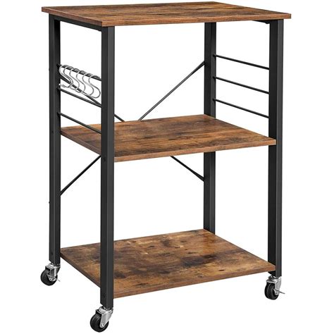 We did not find results for: VASAGLE Kitchen Shelf on Wheels, Serving Trolley with 3 ...