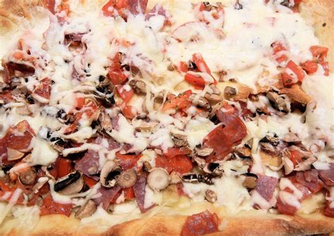 Pizza Mushrooms Salami Free Image Download