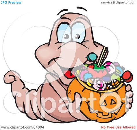 Royalty Free Rf Clipart Illustration Of A Trick Or Treating Worm