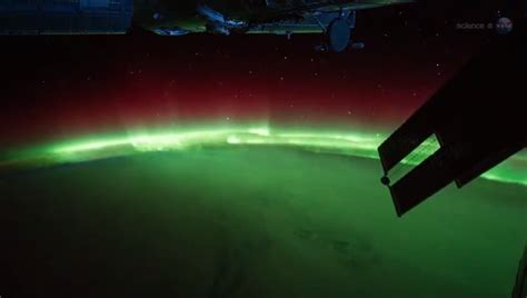Space Station Flies Through Spectacular Northern Lights Display In