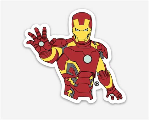 Iron Man Die Cut Sticker Retro Dummy