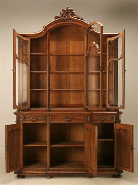 Antique French Walnut China Cabinet From Ch Jeanselme And C° Paris At