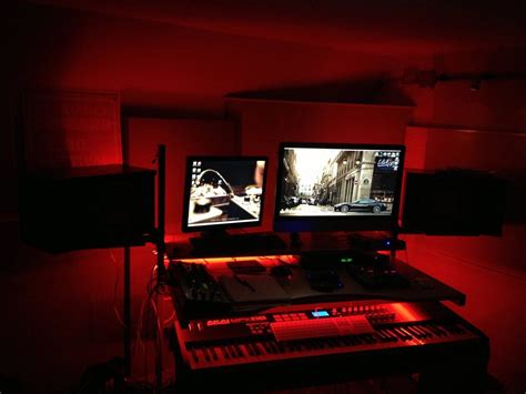 Led Gaming Desk Lights New 2016 Dual Monitor Stand