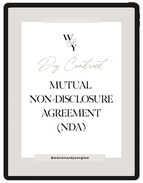 mutual non disclosure agreement nda zara watson law nyc trademark attorney