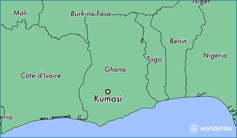 Where Is Kumasi Ghana Kumasi Ashanti Map