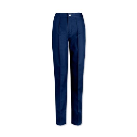 Womens Flat Front Trousers Navy W40