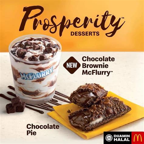 Dahmakan is now known as pop meals. Chocolate Brownie McFlurry & Prosperity Burger McD