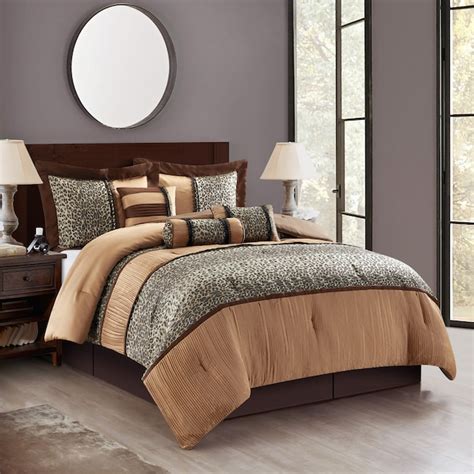Grand Avenue 7 Piece Browntaupe Queen Comforter Set In The Bedding