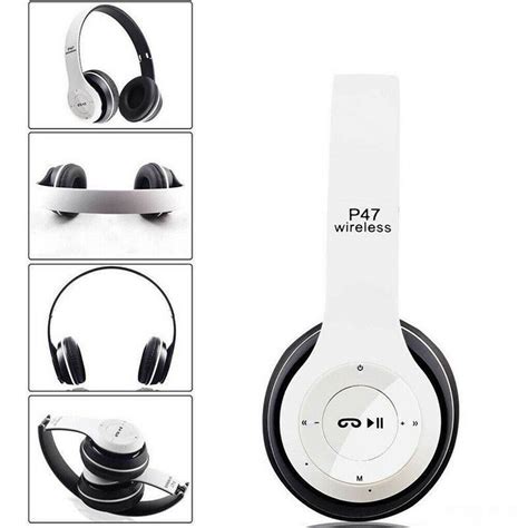 P47 Foldable Wireless Bluetooth Headphones With Microphone And Fm Radio