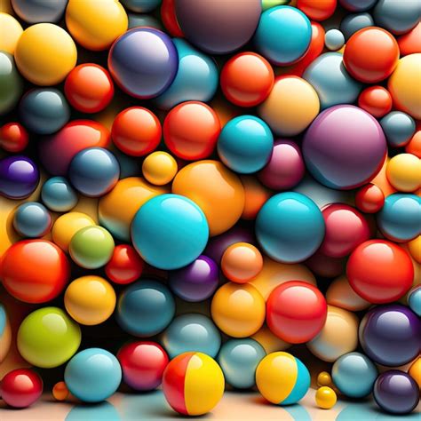 Premium Ai Image Abstract Colorful Balls Background