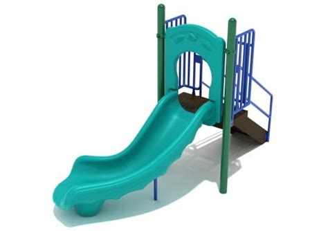 3 Foot Single Left Turn Slide Playground Equipment Pros