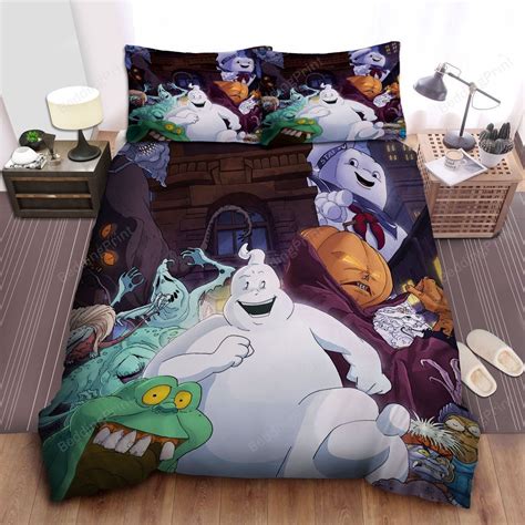 Ghostbusters All Ghosts In One Cartoon Artwork Bed Sheets Duvet Cover