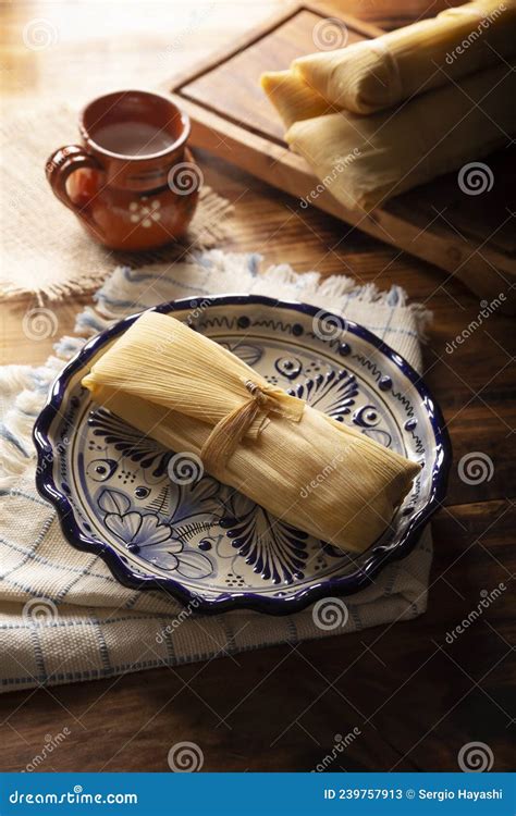 Tamal Con Atole Stock Image Image Of America Authentic 239757913