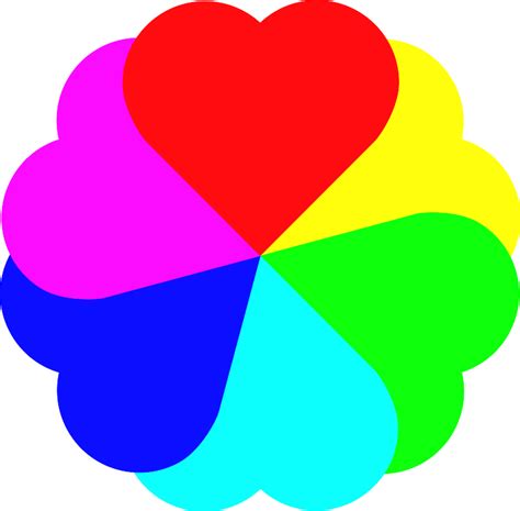 Rainbow Heart Clip Art Clipart Best