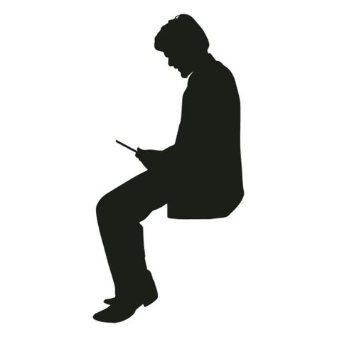 Person Sitting Silhouette Png