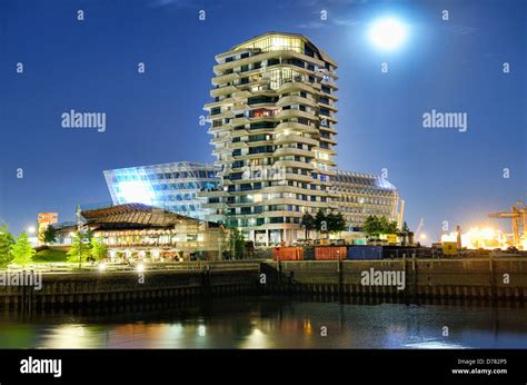 Marco Polo Tower And Unileverzentrale In The Harbour City Of Hamburg