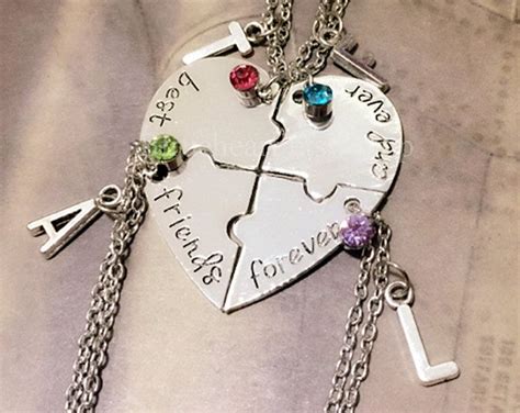 These puzzle necklaces are the perfect reminder that even. Best Friends Forever 4 Piece Puzzle Necklace Set, Love ...